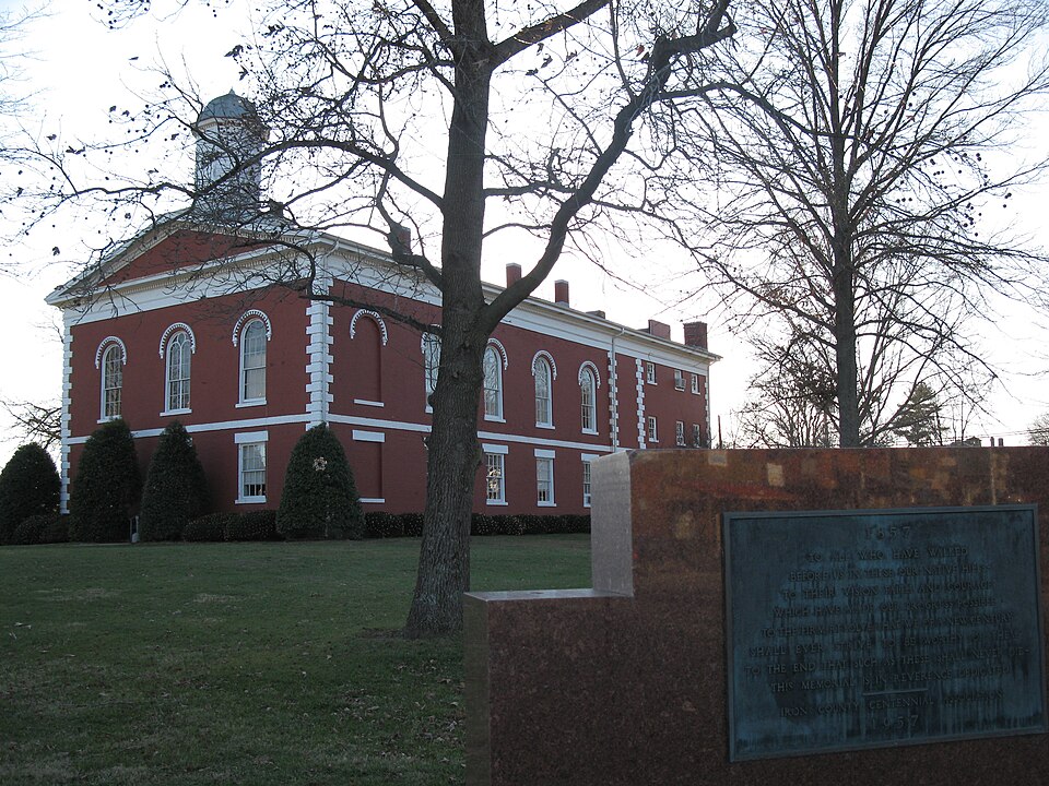 Iron County Courthouse and grounds in winter, 2009